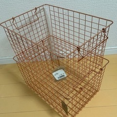 ピンクゴールド ボックス 物入れ 収納 2個セットの画像