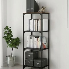 IKEA イケア シェルフユニット ブラック 51x136cm の画像