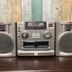 aiwa アイワ Wカセット CDラジカセ キャリーコンポ XG...