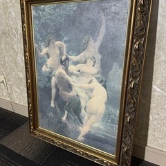 お店で飾ってた油絵　絵画の画像