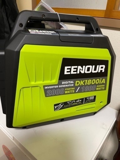 (新品)EENOUR インバーター発電機 DK1800iA 定格出力1.8kVA 正弦波 防音型 デジタルメーター 軽量 高出力 静音 家庭用 ガソリン発電機