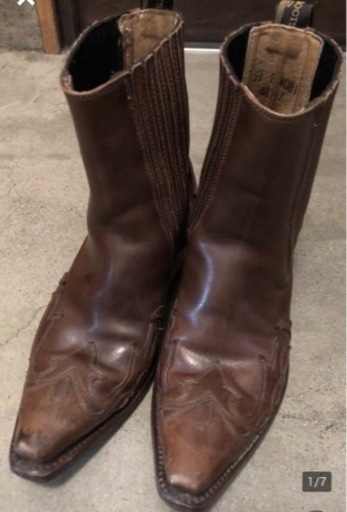 ADAM'S BOOTS (アダムス・ブーツ) 4081 ブラウン サイドゴアブーツ ウエスタンブーツ メキシコ製