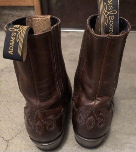 ADAM'S BOOTS (アダムス・ブーツ) 4081 ブラウン サイドゴアブーツ ウエスタンブーツ メキシコ製