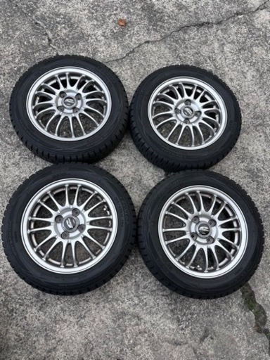 軽自動車 スタッドレスタイヤ 155/65/14 pcd100 4穴   アルミホイール