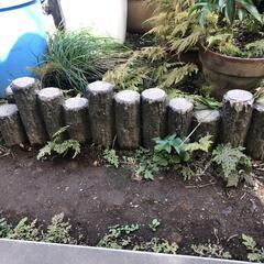 擬木　丸太風　コンクリ花壇　園芸　ガーデニング　土留　池　の画像