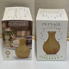 うるばせ木目ミニ加湿器　卓上　LEDライト付　USB電源　超音波式　静音設計の画像