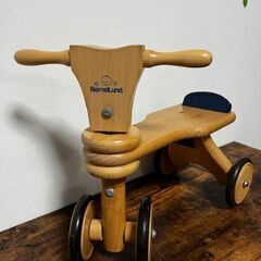 ☆彡知育玩具☆彡　ボーネルンド　木製四輪プッシュバイク　はじめての木製バイク　美品の画像