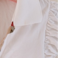 バーバリーブリット免税店購入　おしゃれしろポロシャツLサイズの画像