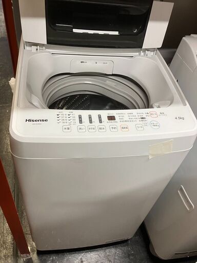 ☆中古￥8,800！Hisense　4.5kg洗濯機　家電　2018年製　HW-E4502型　【BB208】