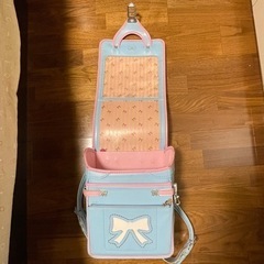 イオン　ランドセル　女の子　水色　トップバリュー　大容量タイプ　入学準備の画像