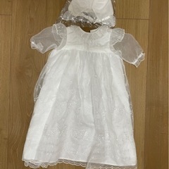 （未使用）セレモニードレス、ベビードレス、 セレモニーベビードレス 2WAYオール＆レースドレス＆付け襟