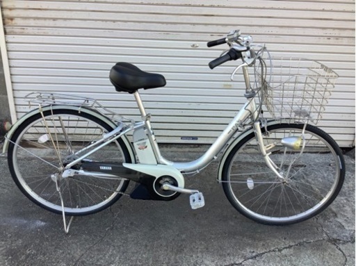 339  ヤマハ電動アシスト自転車PAS26インチ　シルバーアルミボディー