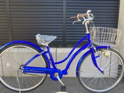 【27インチ自転車】変速なし　リヤタイヤ、前カゴ、サドル新品❗️若林自転車　浜大津店　SALE中❗️