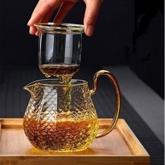 ティーポット 急須 耐熱ガラス 600ml 茶ポット の画像