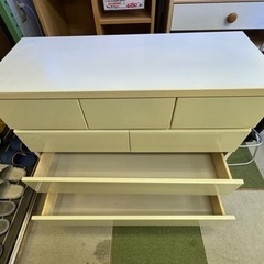 【リサイクルサービス八光】幅100　ホワイトワイド　チェストの画像