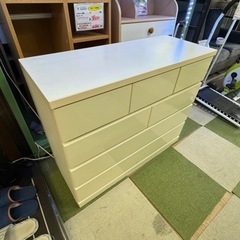 【リサイクルサービス八光】幅100　ホワイトワイド　チェストの画像