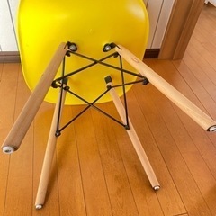 カジュアルチェア 椅子 一脚 イエロー 黄色の画像
