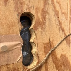 木の台車　手作りの画像