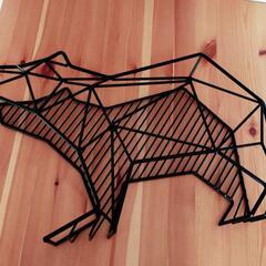 クマのマガジンラック　アイアン家具