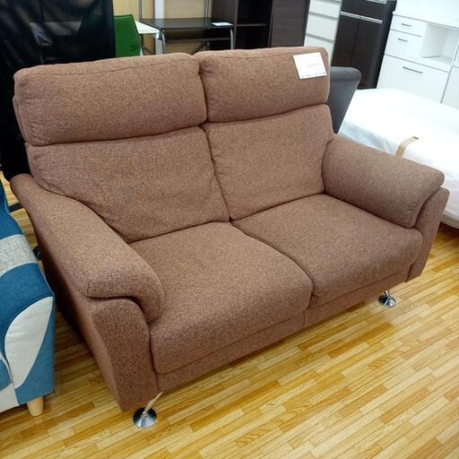 ★ジモティ割あり★ 2人掛けソファー　オレンジ系　クリーニング済　YJ1791