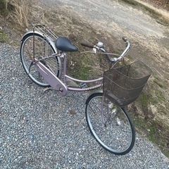 ママチャリ　学生自転車　薄ピンク