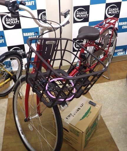 【引取限定】パナソニック 電動アシスト自転車 ビビ 中古品 BE-FSL432R 24インチ 3段変速 電動自転車 バッテリ1個・充電器【ハンズクラフト八幡西店】