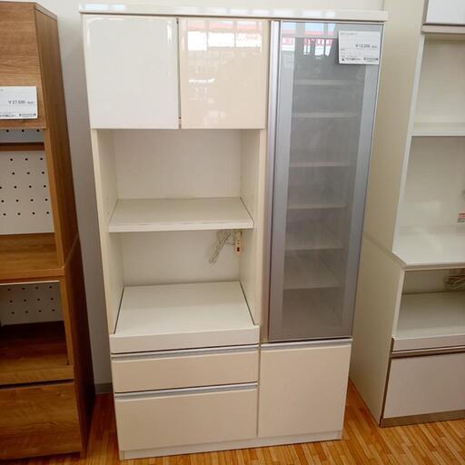★ジモティ割あり★ NITORI　レンジボード 食器棚　ホワイト　クリーニング済　YJ1793