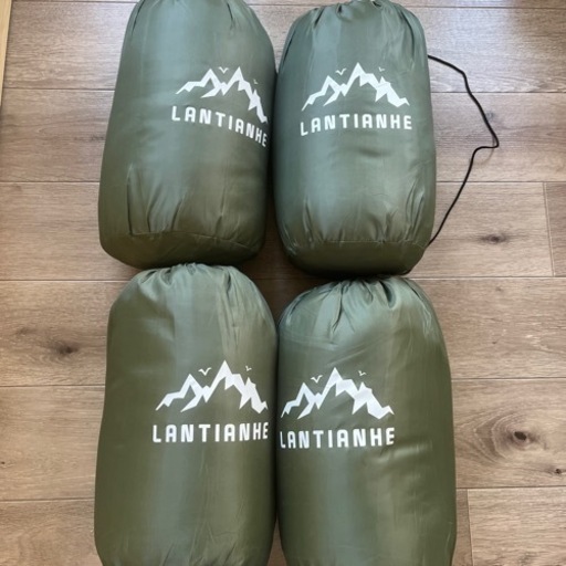 【新品】寝袋 4個 シュラフ 新品 軽量 封筒型 車中泊 軽量 アウトドア キャンプ 防災　非常用