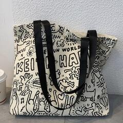 【値下げ】【新品】キースヘリング キャンバス トートバッグ 大容量