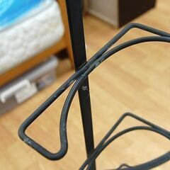 シューズラック 6段 幅24×奥行33×高さ105㎝ 履物収納 ラック ブラック 家具 スリッパラック 札幌市 清田区 平岡の画像