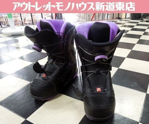 良品 HEAD STRIKE BOA 23.0cm US6 スノーボードブーツ スノボブーツ ブラック×パープル レディース ヘッド 札幌市 新道東店