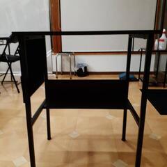 学習机 W60cm 天板色ダークブラウン 棚・サイドポケット・フック付き 1台目～の画像