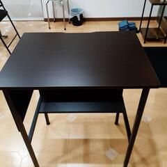 学習机 W60cm 天板色ダークブラウン 棚・サイドポケット・フック付き 1台目～の画像