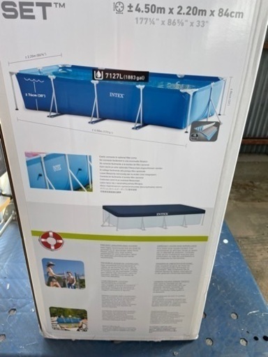 新品　インテックス　プール　カバー付　4.5m ×2.2m  大型