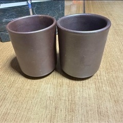 値下げ　新品未使用　丹波立杭焼　湯呑み　ペアセットの画像