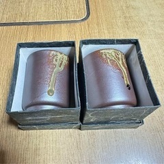 値下げ　新品未使用　丹波立杭焼　湯呑み　ペアセット