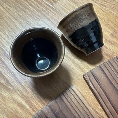 新品未使用　天目　湯呑み　ペアセットの画像