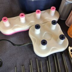 KOIZUMI コイズミ　ヘアカーラー×２セット（ブルー＆ピンク）カーラー大中１２個１０００円の画像