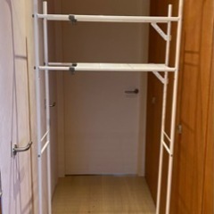 伸縮ランドリーラック　ハンガーバー付