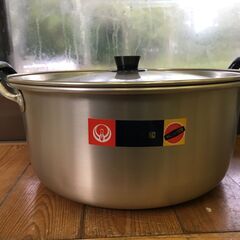 キャンプ用品&大きな煮込み鍋　純シュウ酸アルミ鍋(36㎝)②の画像