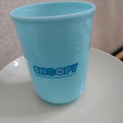 未使用　スヌーピー　コップ　プラスチック　青　の画像