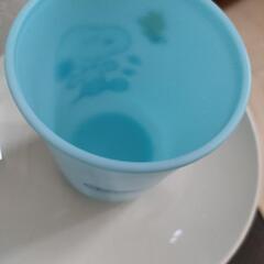 未使用　スヌーピー　コップ　プラスチック　青　の画像