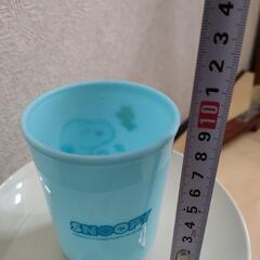 未使用　スヌーピー　コップ　プラスチック　青　の画像