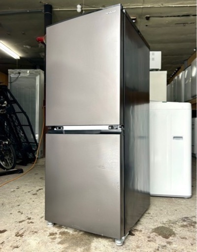 札幌市内配送可 美品 22年製 SHARP シャープ 152L 2ドア冷蔵庫 SJ-D15H-H つけかえどっちもドア