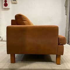 ✨🔔期間限定🔥ジモティー特別価格🔔✨2.5人P ソファ ラブソファ キャメル ヌバック風 天然木脚 カジュアル ヴィンテージライク新生活応援の画像