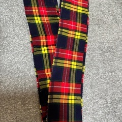 ハギレ チェック柄 黄色 ロング ❷の画像
