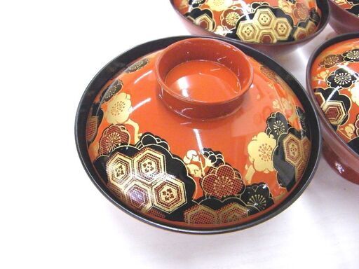 会津塗 吸椀 5客セット 沙泥 箱付き 中古 札幌市厚別区 厚別店
