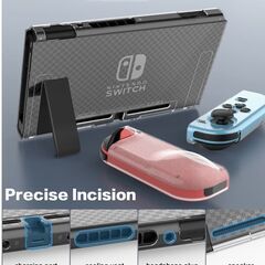 Switch カバー2023 ニンテンドースイッチ カバー Switch カバー ドック対応 スイッチ カバー＋ガラスフィルム＋親指キャップ ソフトケースの画像