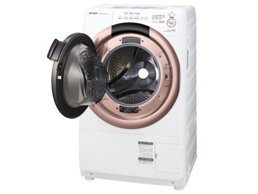 【受け渡し決定】高年式❣️SHARPシャープ　ドラム式洗濯乾燥機[プラズマクラスター]【洗濯7.0kg/乾燥3.5kg/左開き】ES-S7G-NL