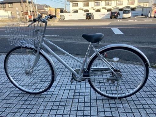 【27インチ自転車】6段変速　LEDオートライト付　前後タイヤ新品❗️若林自転車　浜大津店　SALE中❗️